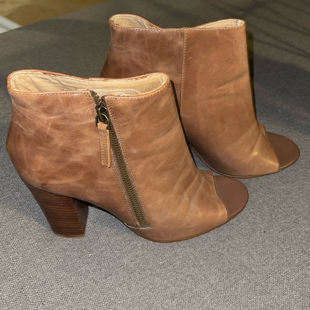 Open toe booties